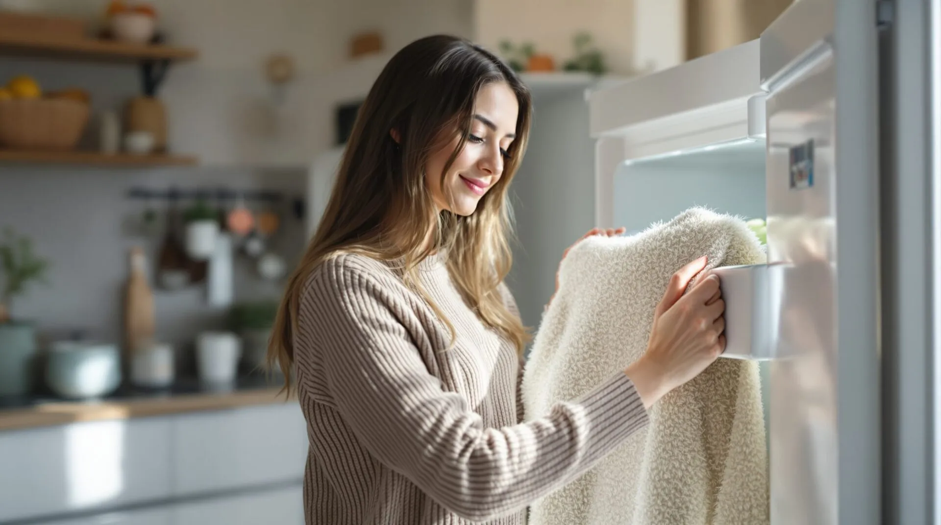 vêtement qui peluche congélateur