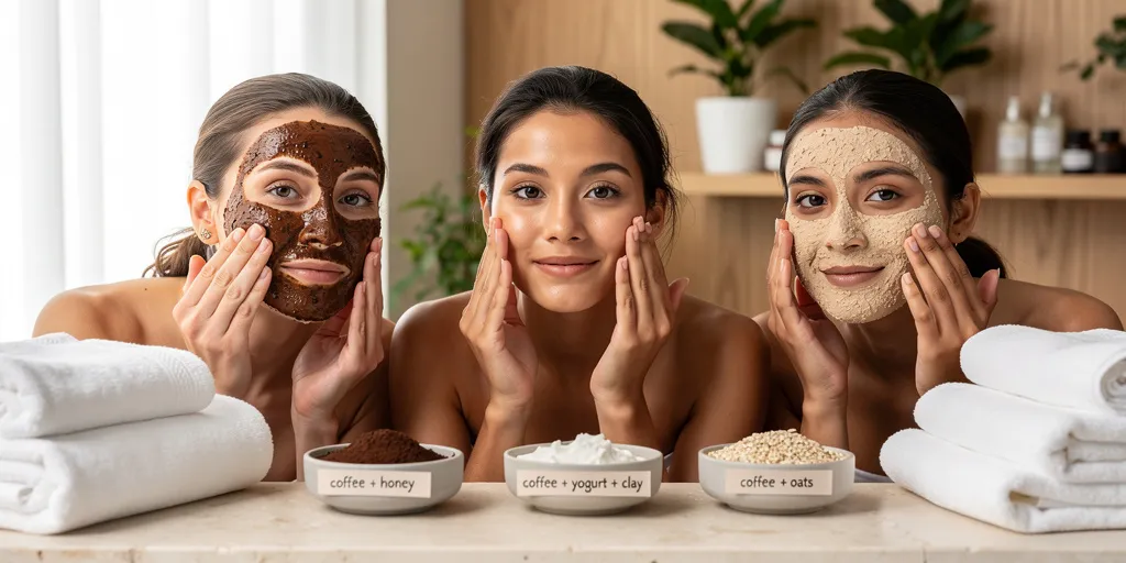 masque au café visage