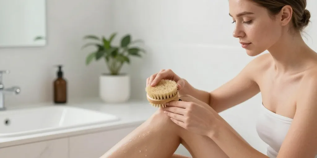brossage à sec jambes
