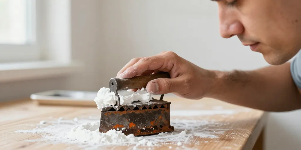 bicarbonate de soude rouille