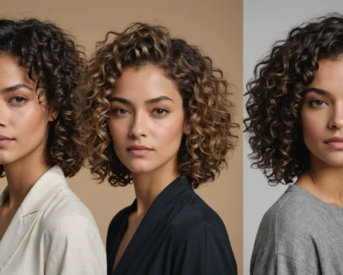 permanente cheveux avant après